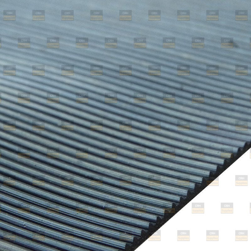 6mm Fine Grooved Anti Slip Ribbed Rubber Matting 40cm / 50cm