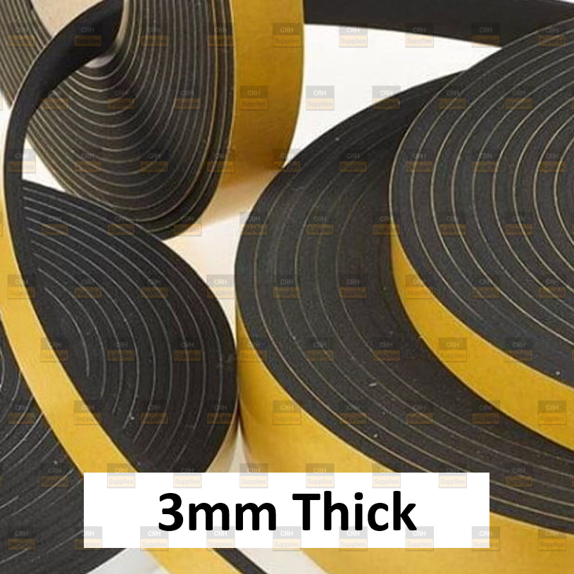 3mm Thick Neoprene Self Adhesive Backed Foam Roll