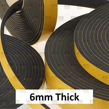 Load image into Gallery viewer, 6mm Thick Neoprene Self Adhesive Backed Foam Roll
