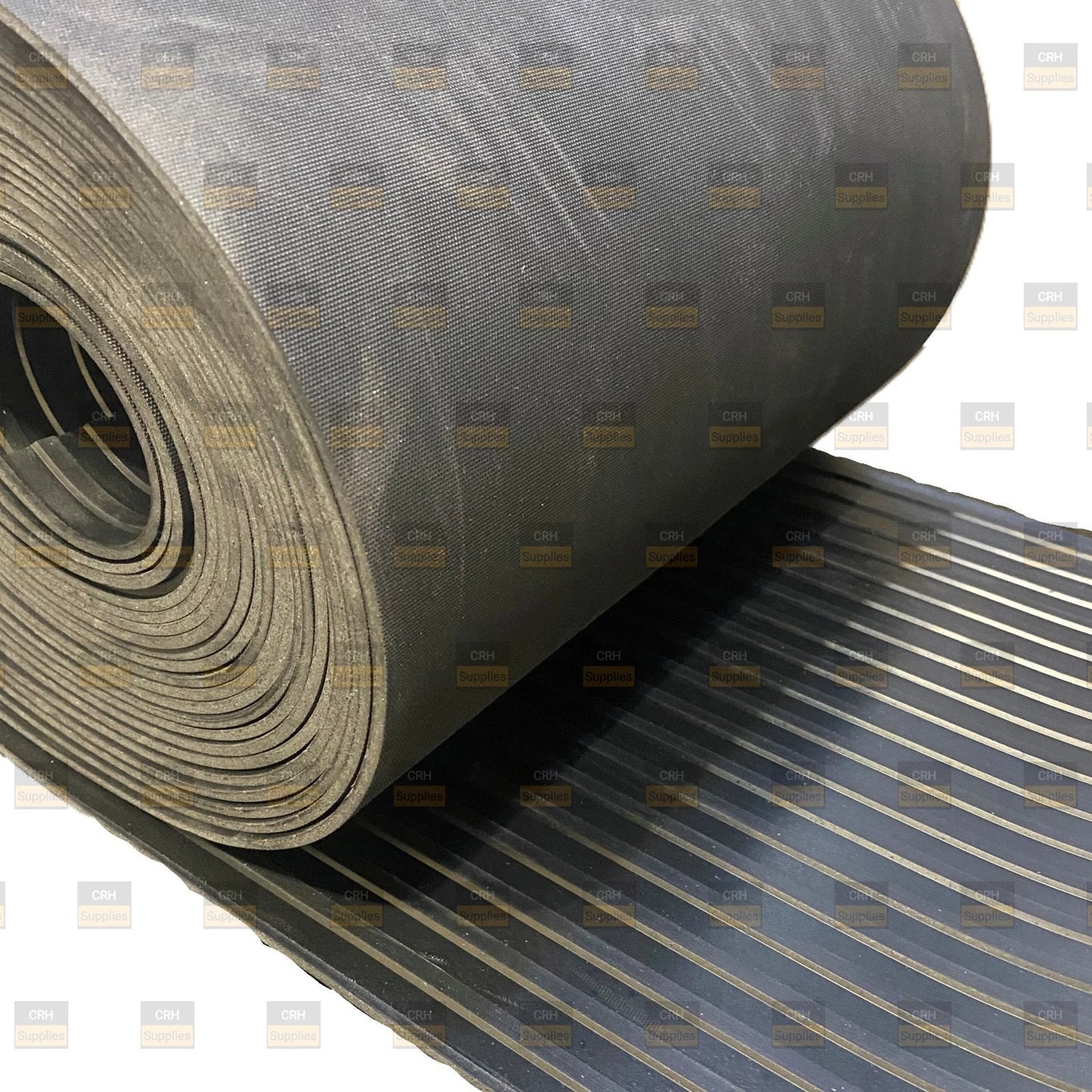 3mm Wide Ribbed Anti Slip Ribbed Rubber Rolls & Strips