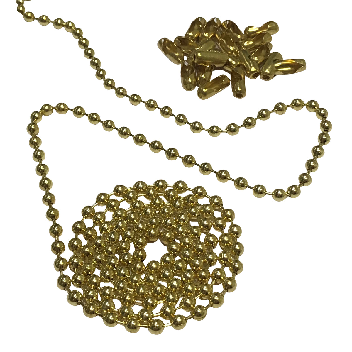 4mm Polished Brass Bead & Ball Chain